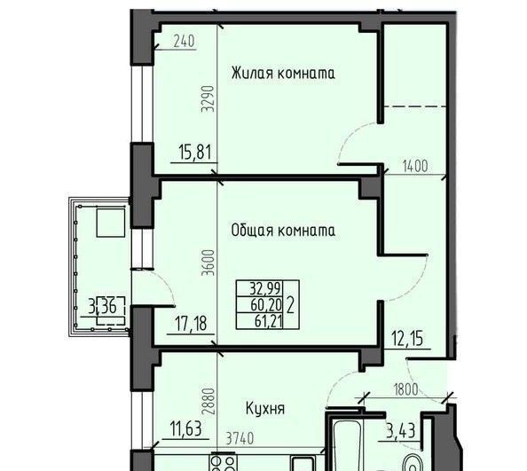 квартира г Красноярск р-н Центральный д. 9, 10 мкр. фото 1