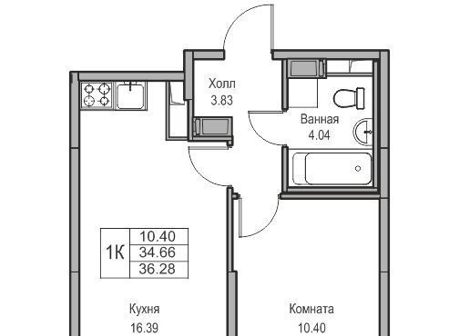 квартира г Санкт-Петербург ул Ивинская 1к/2 Беговая фото 1