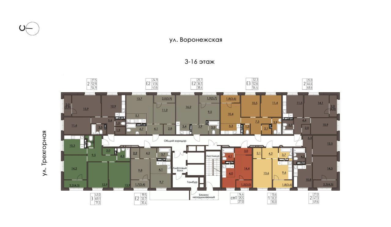 квартира г Хабаровск р-н Краснофлотский ул Воронежская 161 фото 3