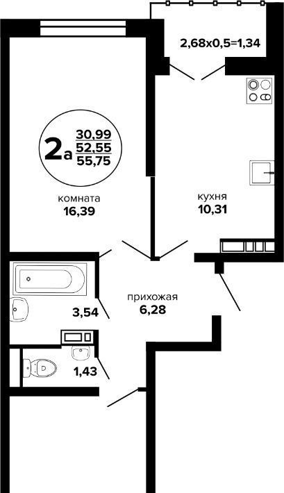 квартира г Краснодар р-н Прикубанский Музыкальный ул им. Дунаевского И.И. фото 1