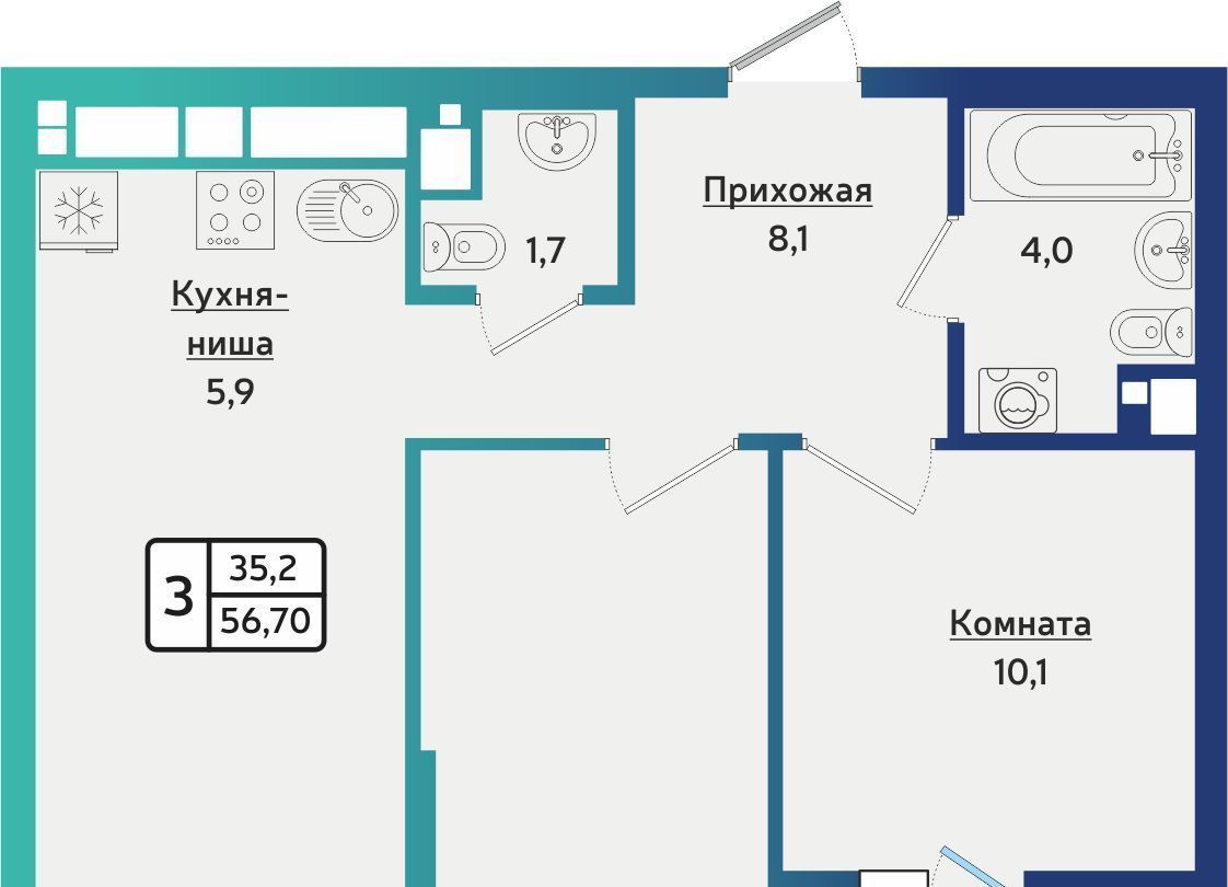 квартира г Ижевск р-н Индустриальный ул 40 лет Победы 123 фото 1