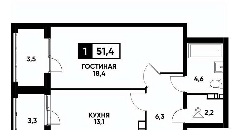 квартира г Ставрополь р-н Промышленный ул Андрея Голуба 16к/2 фото 1