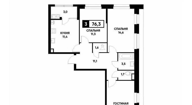 квартира г Ставрополь р-н Промышленный пр-кт Российский 12к/2 фото 1