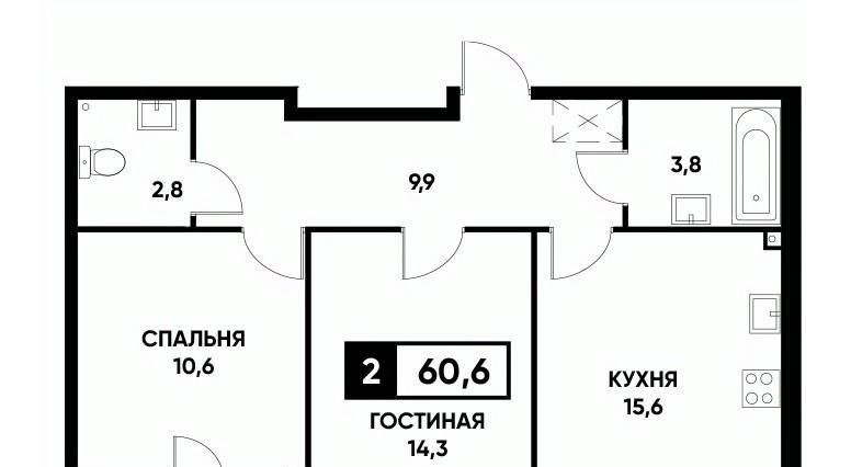 квартира г Ставрополь р-н Промышленный пр-кт Российский 12к/3 фото 1