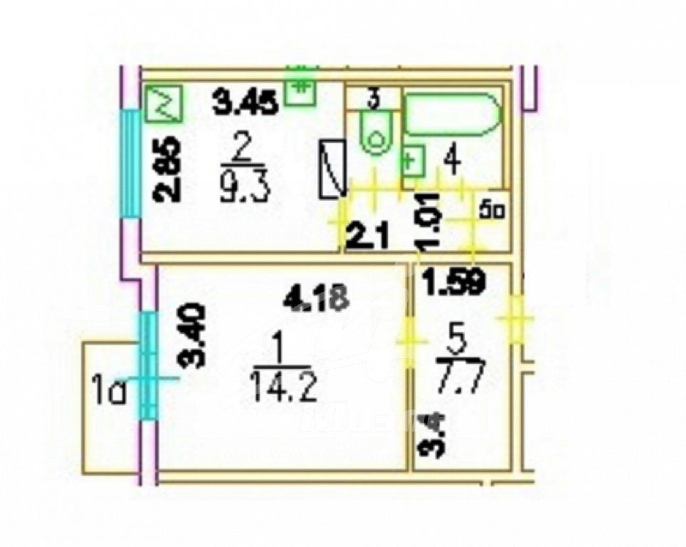 квартира г Москва метро Марьино ул Новомарьинская 3к/3 фото 23