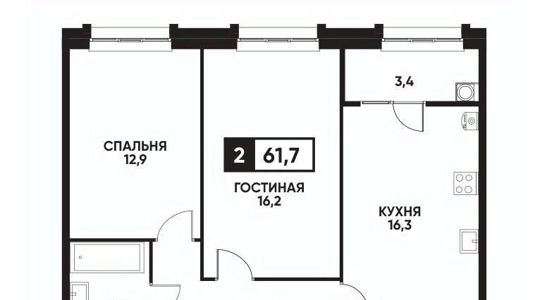 квартира г Ставрополь р-н Промышленный ул Андрея Голуба 16к/1 фото 1