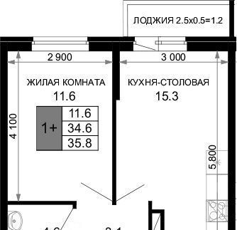 квартира г Краснодар р-н Прикубанский ЖК «Дыхание» фото 1