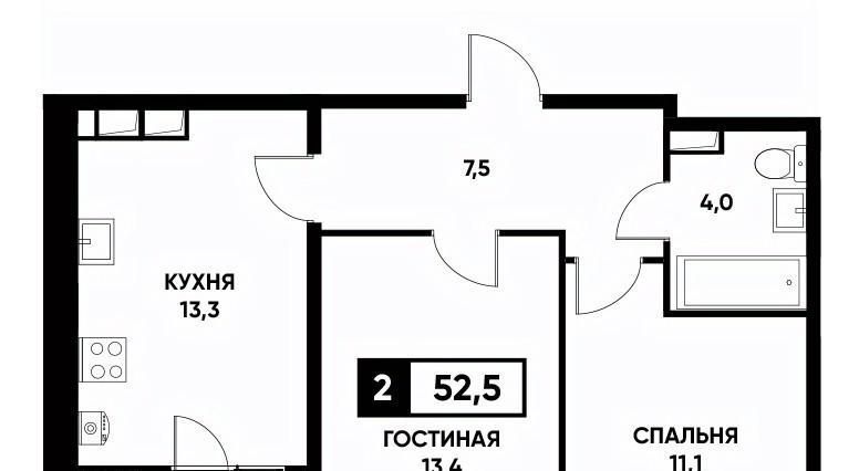 квартира г Ставрополь р-н Промышленный № 35 мкр, Основа жилой комплекс фото 1