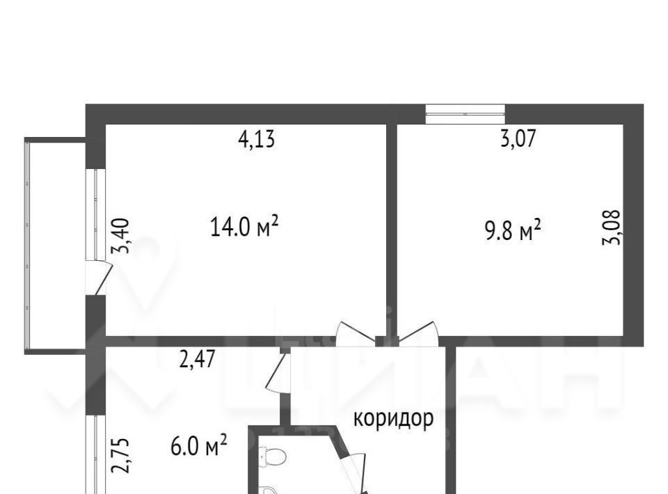 квартира г Саяногорск мкр Енисейский 1 фото 2