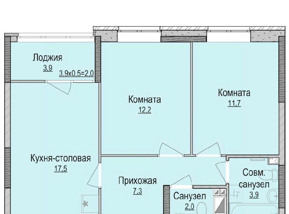 квартира г Ижевск р-н Устиновский Аэропорт ЖК «Хорошо» жилрайон фото 1