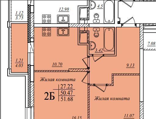 квартира г Казань ул Мансура Хасанова 13 Аметьево фото 1