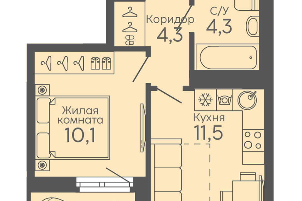 квартира г Екатеринбург б-р Новосинарский 4 Екатеринбург, муниципальное образование фото 1