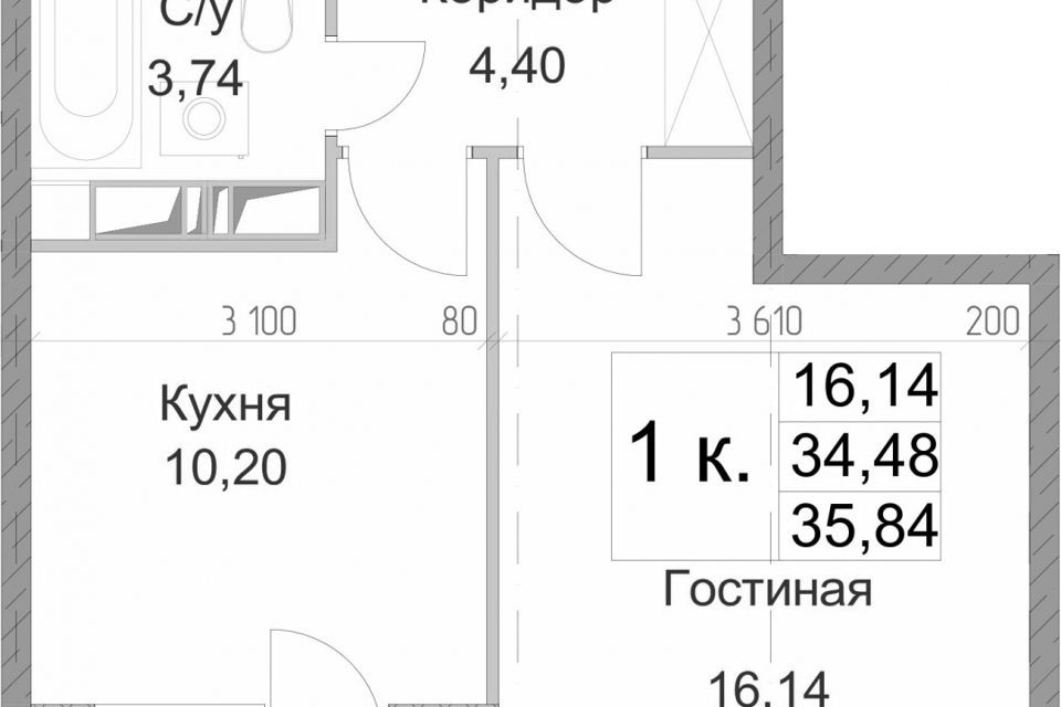 квартира г Санкт-Петербург ул Студенческая 14к/1 Приморский район фото 2