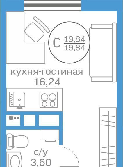 квартира г Тюмень р-н Калининский ул Краснооктябрьская 16 фото 1