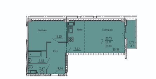 квартира г Пенза р-н Октябрьский мкр 6-й 11 фото 5