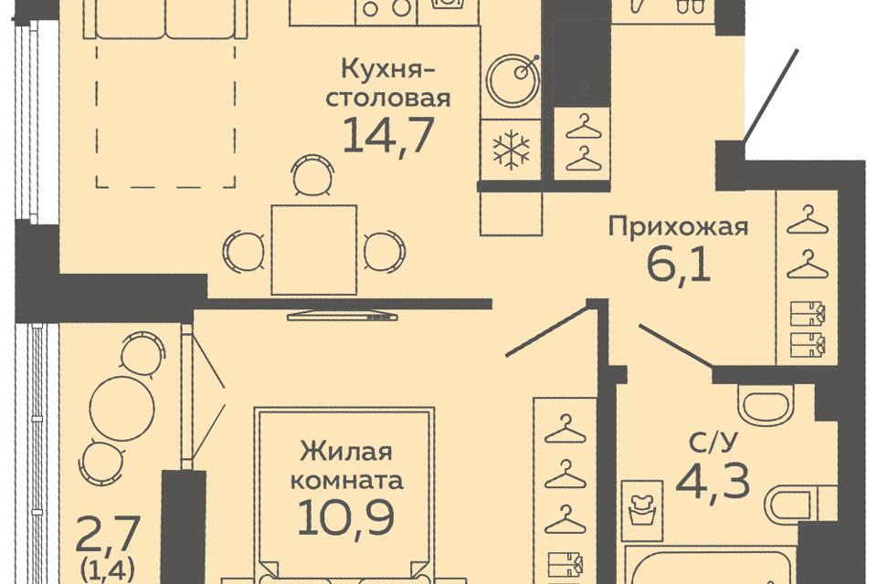 квартира г Екатеринбург ул 8 Марта 204г Екатеринбург, муниципальное образование фото 1