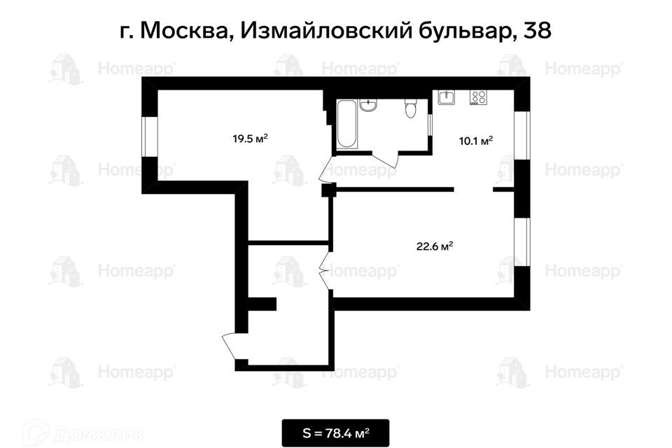 квартира г Москва б-р Измайловский 38 Восточный административный округ фото 2