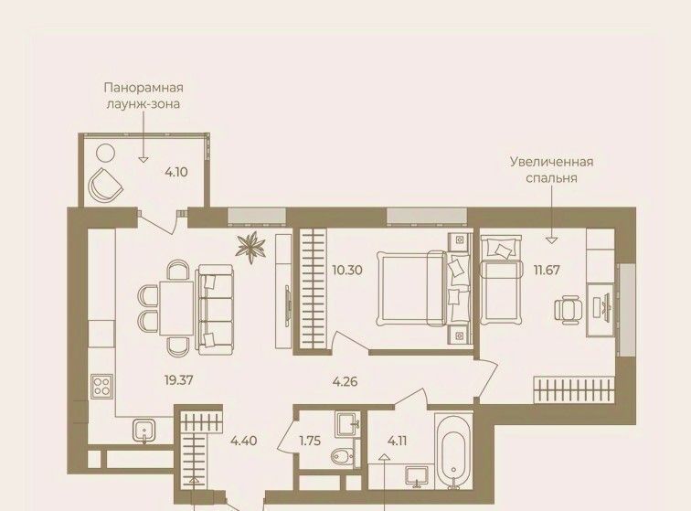 квартира г Ханты-Мансийск ул Энгельса 18 фото 1