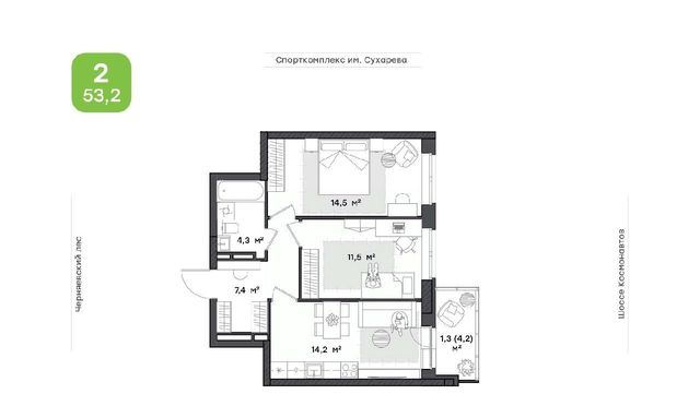 квартира р-н Индустриальный ш Космонавтов 162и фото