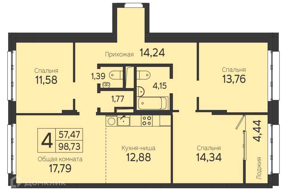 квартира г Томск пр-кт Комсомольский 48 Томский район фото 1