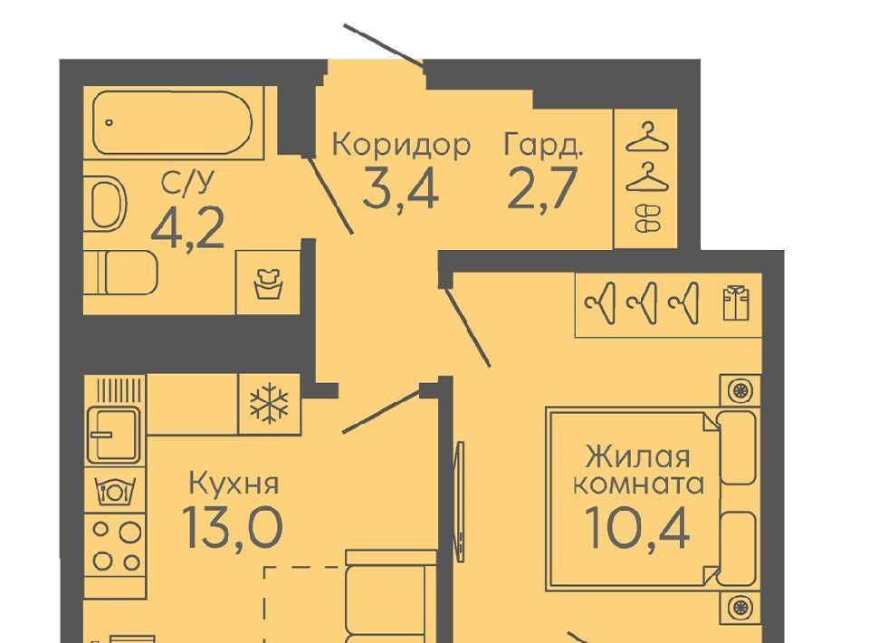 квартира г Екатеринбург Ботаническая б-р Новосинарский 6 фото 1