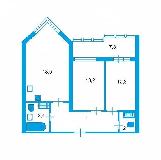 квартира г Сестрорецк ул Токарева 24 Курортный район фото 2