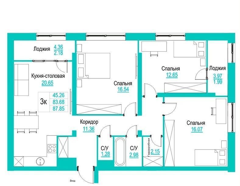 квартира г Самара Алабинская ул Мичурина 15в фото 8