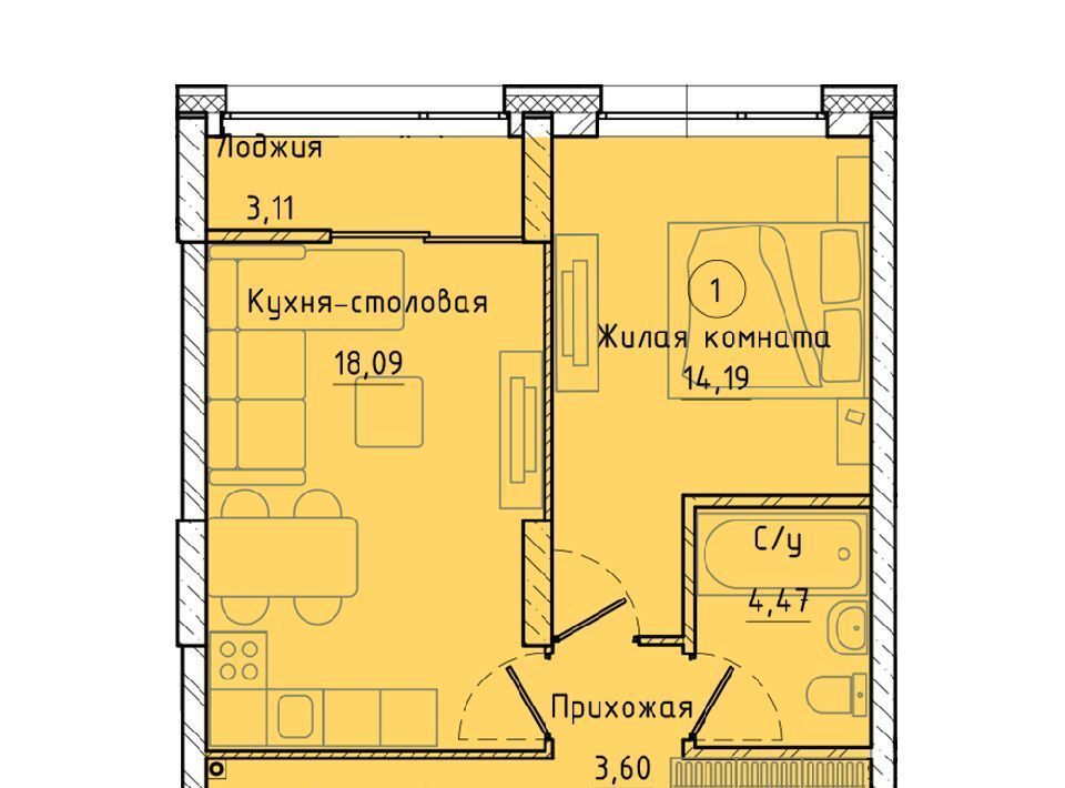 квартира г Екатеринбург Чкаловская ул Машинная 1в/2 фото 1