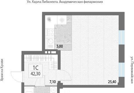 квартира г Екатеринбург ул Первомайская 7 Центр фото 1