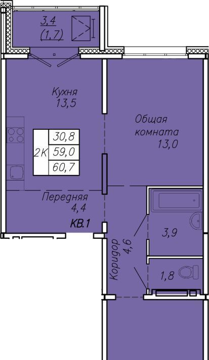 квартира г Новосибирск р-н Ленинский ул Связистов 13/2 фото 1