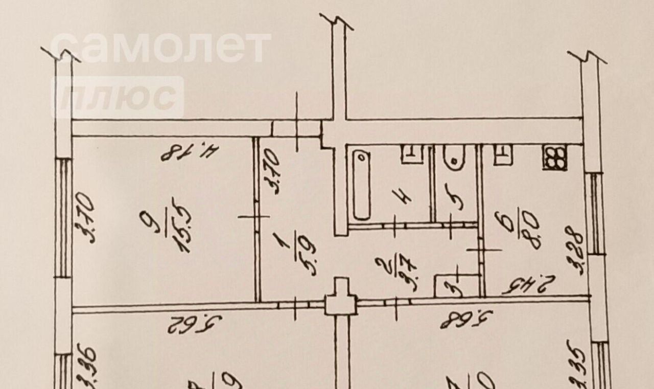 квартира г Вологда Верхний посад ул Воровского 58 фото 2