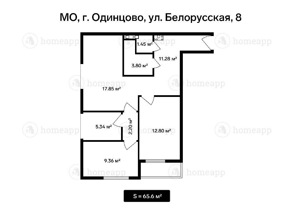 квартира г Одинцово ул Белорусская 8 Одинцово МЦД-1 фото 24