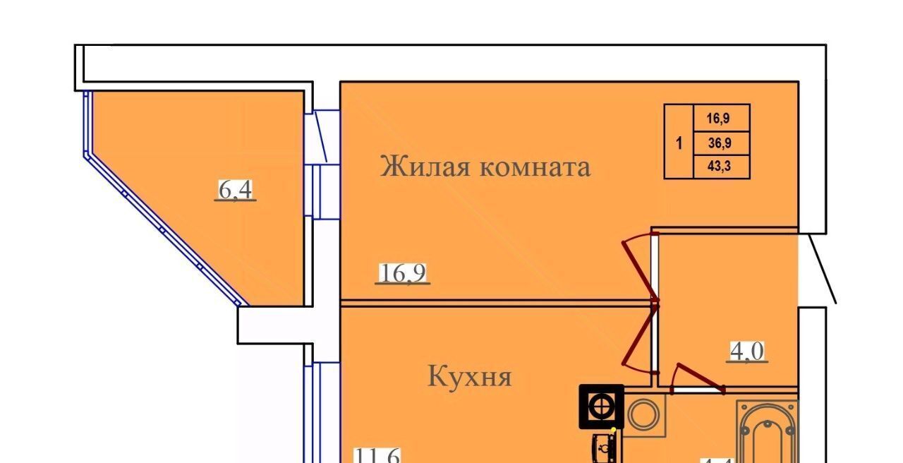 квартира г Иваново р-н Ленинский Олимпийский жилой комплекс фото 1
