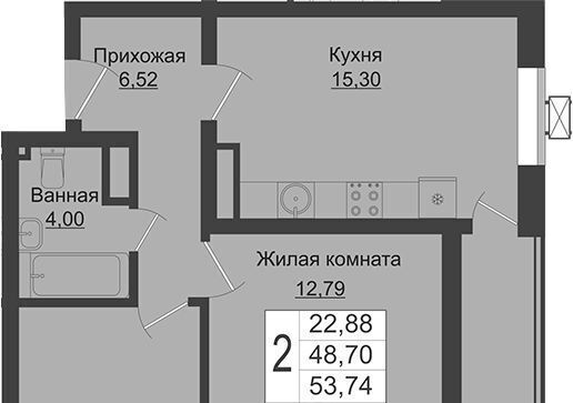 квартира г Краснодар р-н Прикубанский ЖК Зелёный театр фото 1