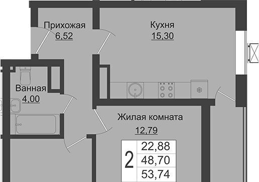 квартира г Краснодар р-н Прикубанский ЖК Зелёный театр фото 1