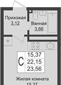 квартира г Краснодар р-н Прикубанский ЖК Зелёный театр фото 1