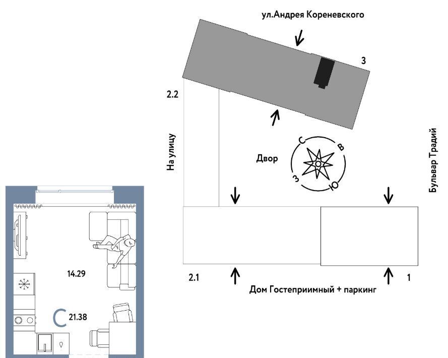 квартира г Тюмень р-н Калининский ул Новоселов 104 фото 1