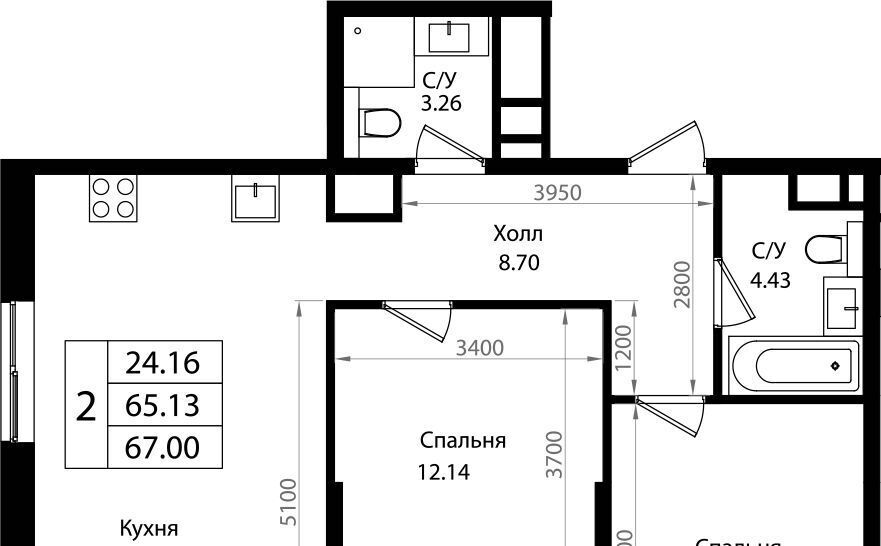 квартира г Краснодар р-н Карасунский микрорайон Хлопчато-бумажный Комбинат фото 1