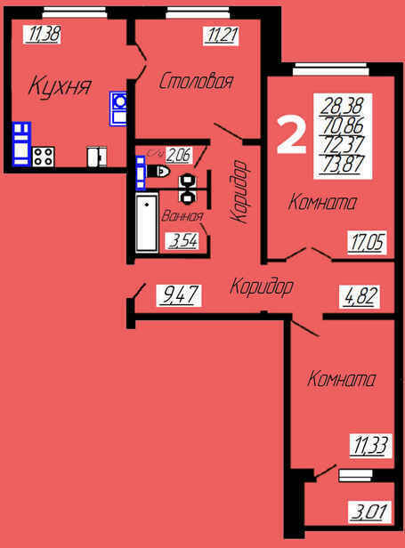 квартира г Смоленск р-н Заднепровский ул Седова 8 фото 1