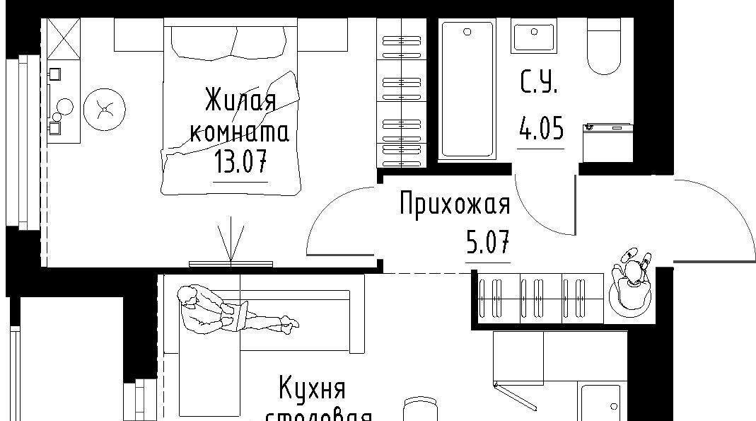 квартира г Екатеринбург Ботаническая б-р Золотистый 15 фото 1