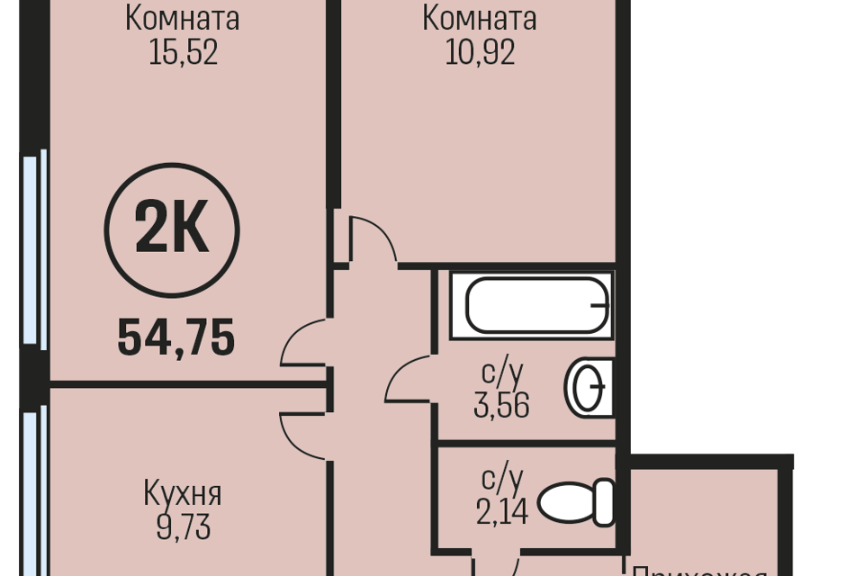 квартира р-н Смоленский п Южный муниципальное образование Барнаул, Барнаул фото 1