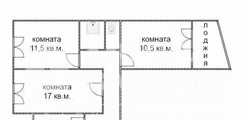 квартира г Омск р-н Кировский Солнечный ул 3-я Любинская 22 фото 9