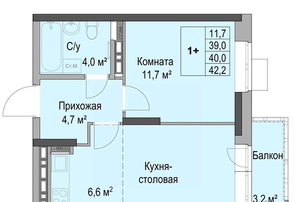 квартира г Ижевск р-н Первомайский Южный ЖК «Дом героев Леонов» жилрайон фото 1