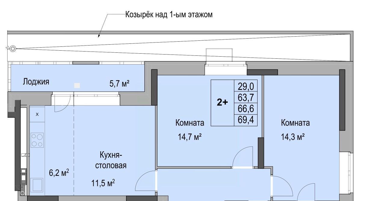 квартира г Ижевск р-н Первомайский Южный ЖК «Дом героев Леонов» жилрайон фото 2