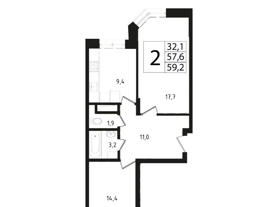 квартира городской округ Одинцовский г Звенигород мкр 3 13 Крёкшино фото 1