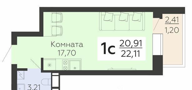 квартира г Воронеж р-н Советский Шилово ЖК Молодёжный фото 1