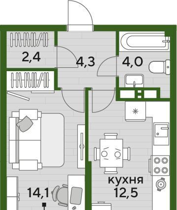 квартира г Краснодар р-н Прикубанский ул им. Анны Ахматовой фото 1