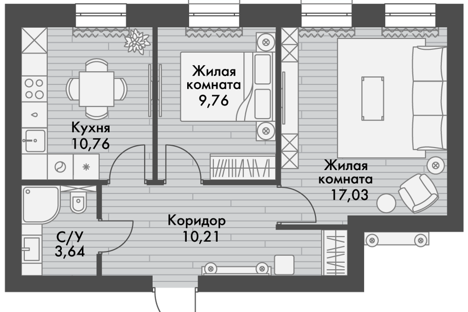 квартира р-н Зеленодольский посёлок Октябрьский фото 1