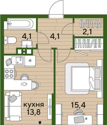 квартира г Краснодар р-н Прикубанский ул им. Анны Ахматовой фото 1