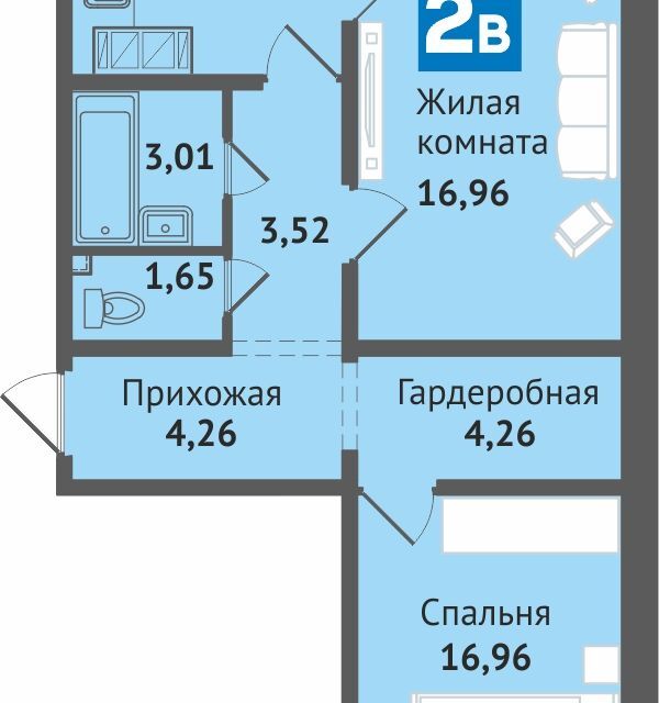 квартира р-н Медведевский пгт Медведево ул Дмитрия Средина 7 фото 1